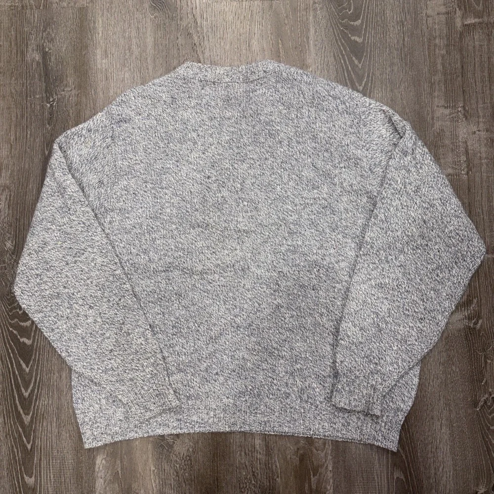VTG Lands' End Sweater Mens XL Ragg Wool Made USA Cabincore Luxe Heritage Fleck